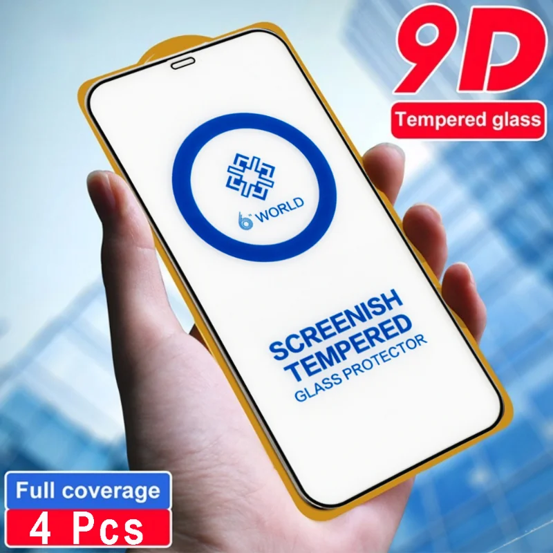 

Защитное стекло, закаленное стекло для IPhone 14 13 12 11 Pro Max X XR XS Max 7 8 6S 14 Plus, 4 шт.