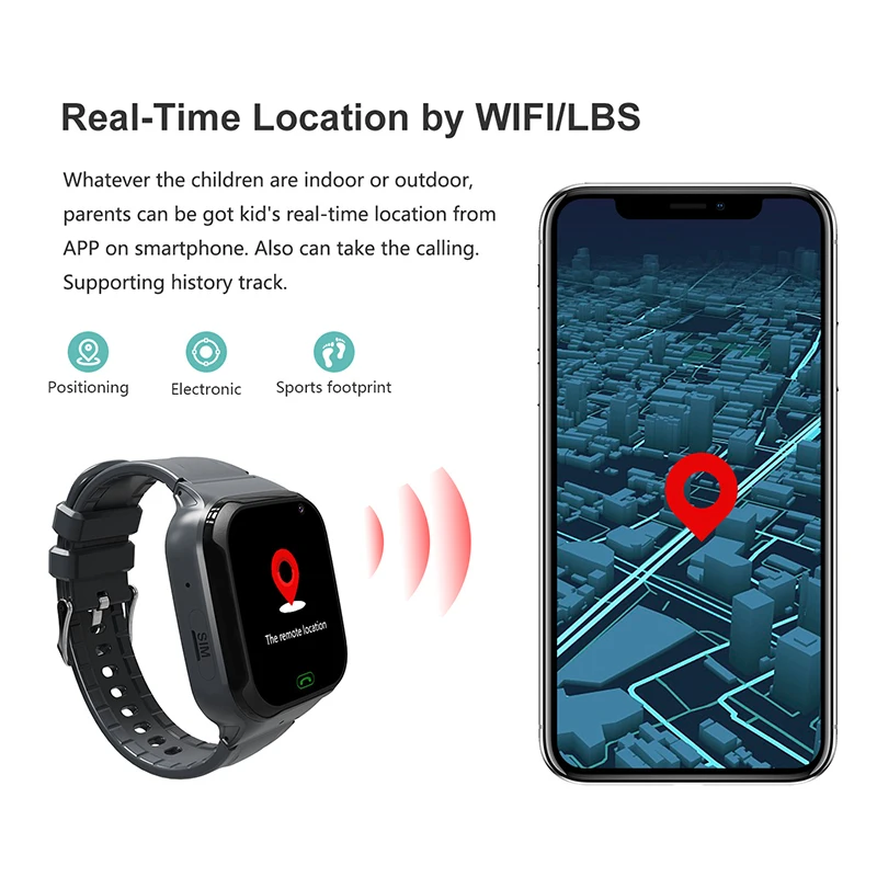 Фото Умные детские часы, милые однотонные часы с HD камерой, поддержкой GPS позиционирования, 4G, Sim-картой, говорящие часы с Wi-Fi для iPhone, Xiaomi 2022 №5