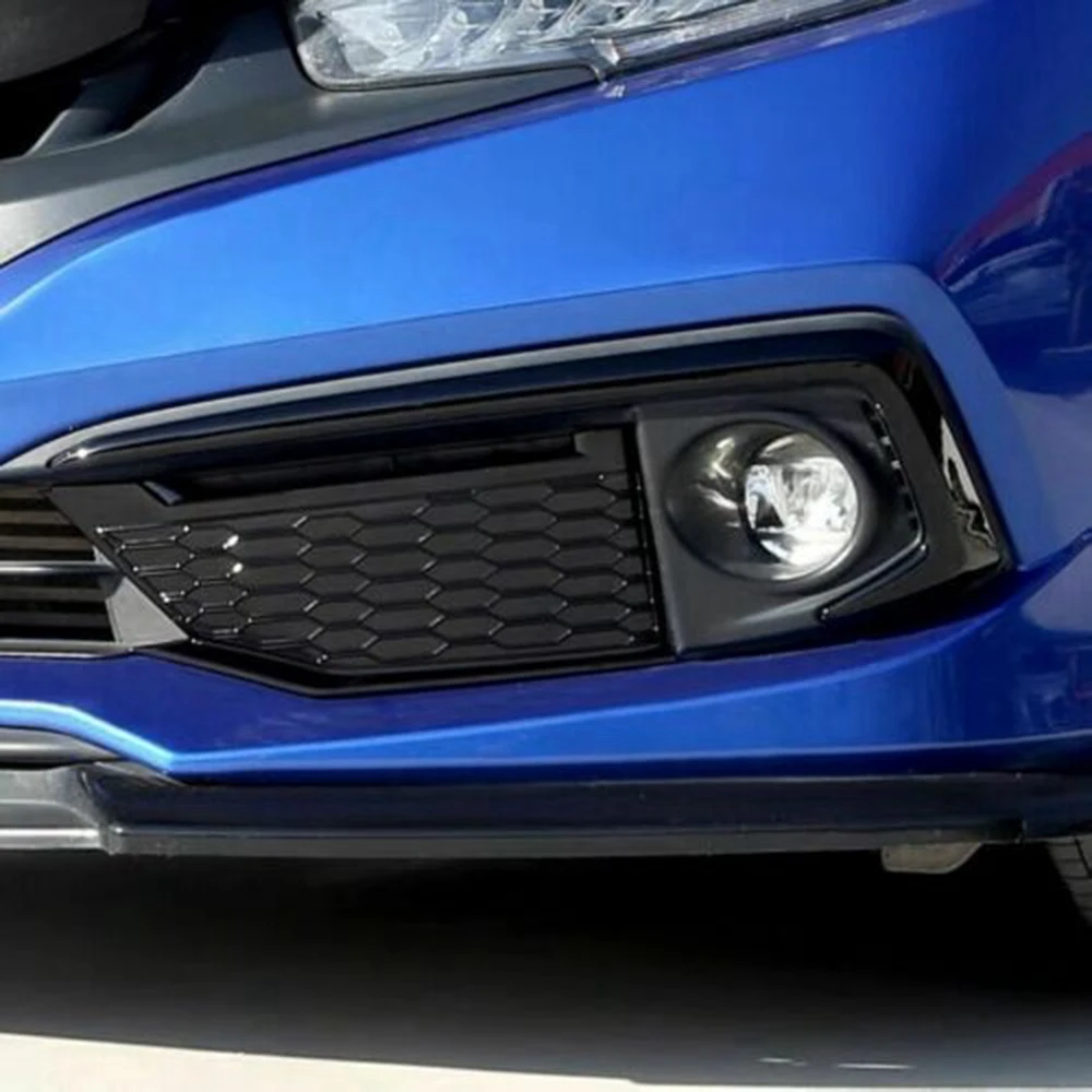 Глянцевый черный Стильный чехол для переднего бампера противотумансветильник