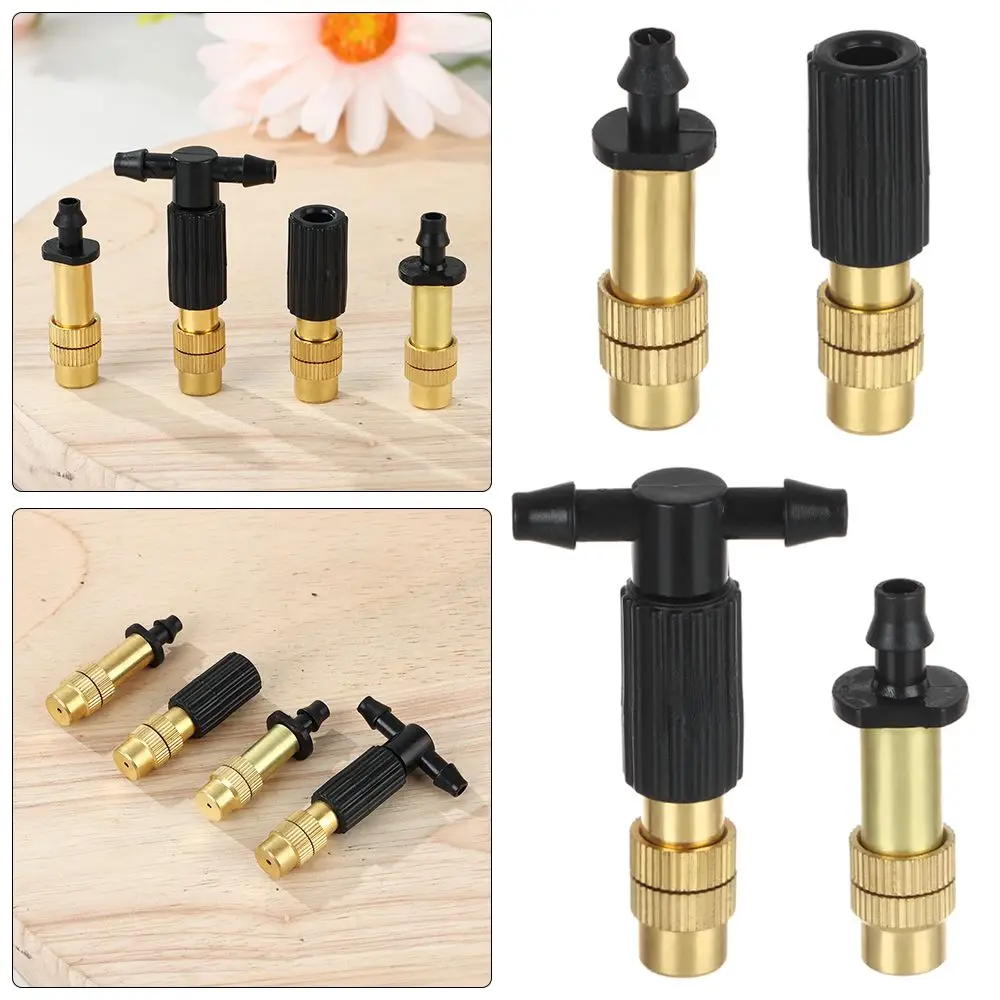 

with Connector Misting Brass Nozzle Copper Atomizing Nozzle Garden Spray Connector Garden Spray Micro Drip Irrigation