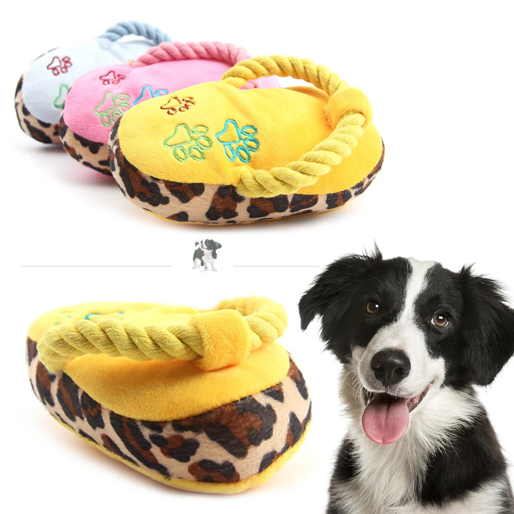 

Pet Dog Toys Plush Slippers Bite Chicken Leg Shoe Shape Small and Medium-Sized Dog Outdoor Training Cat Relieve Anxiety Accesso