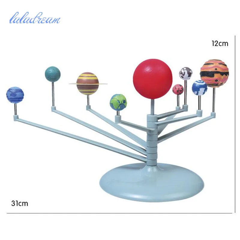 Детские креативные забавные Популярные 3D Пластиковые планеты, научная модель солнечной системы, сборные игрушки, обучающие игрушки