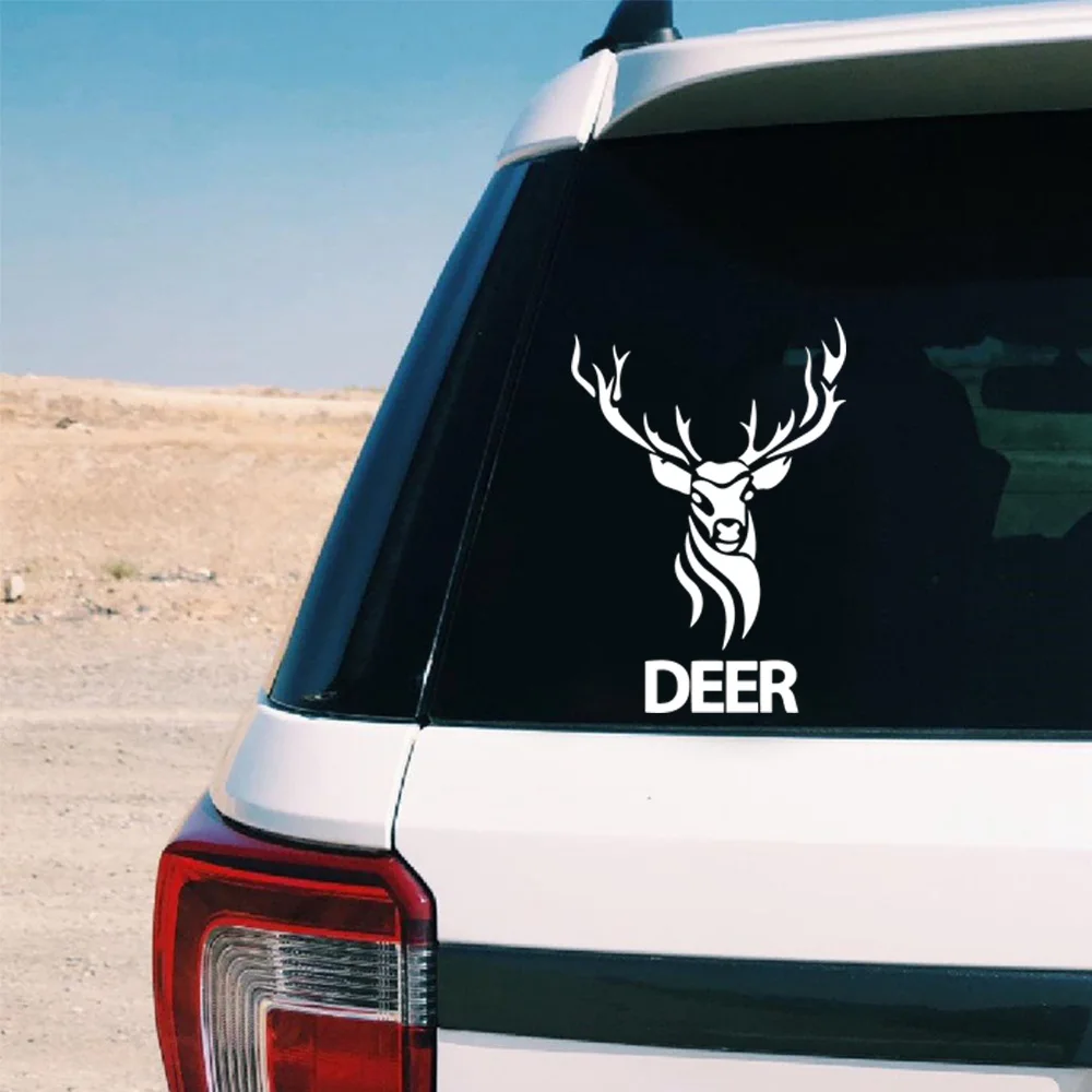 Интересная наклейка Jpctdree с головой оленя используется для украшения кузова автомобиля, окна и бампера. Водонепроницаемая этиловая тонкая наклейка 17 см x 12 см