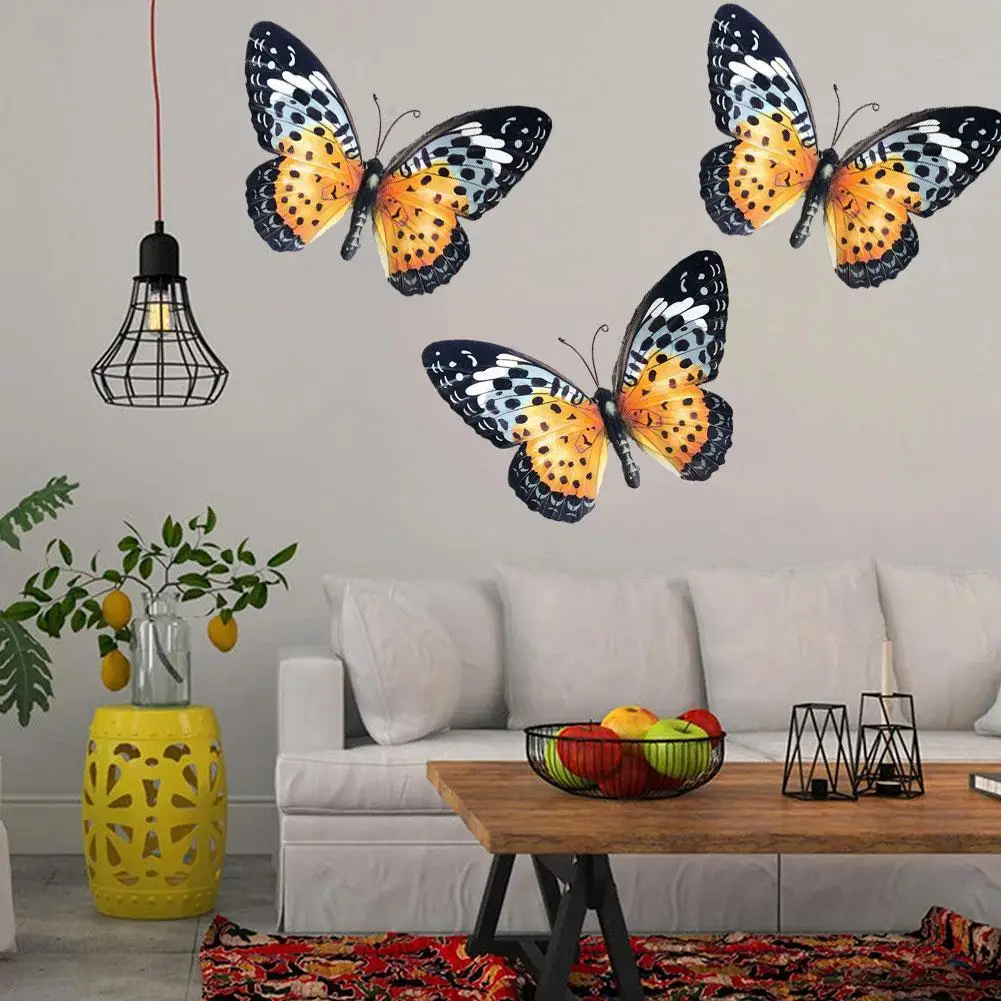 Настенный декор с железной бабочкой подвесная скульптура для дома улицы спальни