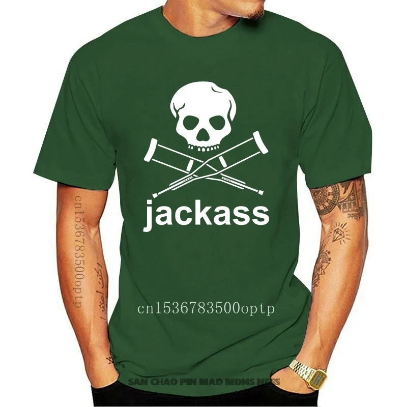 

JACKASS MenBlack T-Shirt Tees Clothing Short Sleeve Plus Size t-shirt