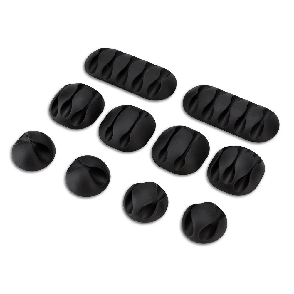

10pcs Universal Office Cable Clips Desktop Cord Holder Cable Organizer