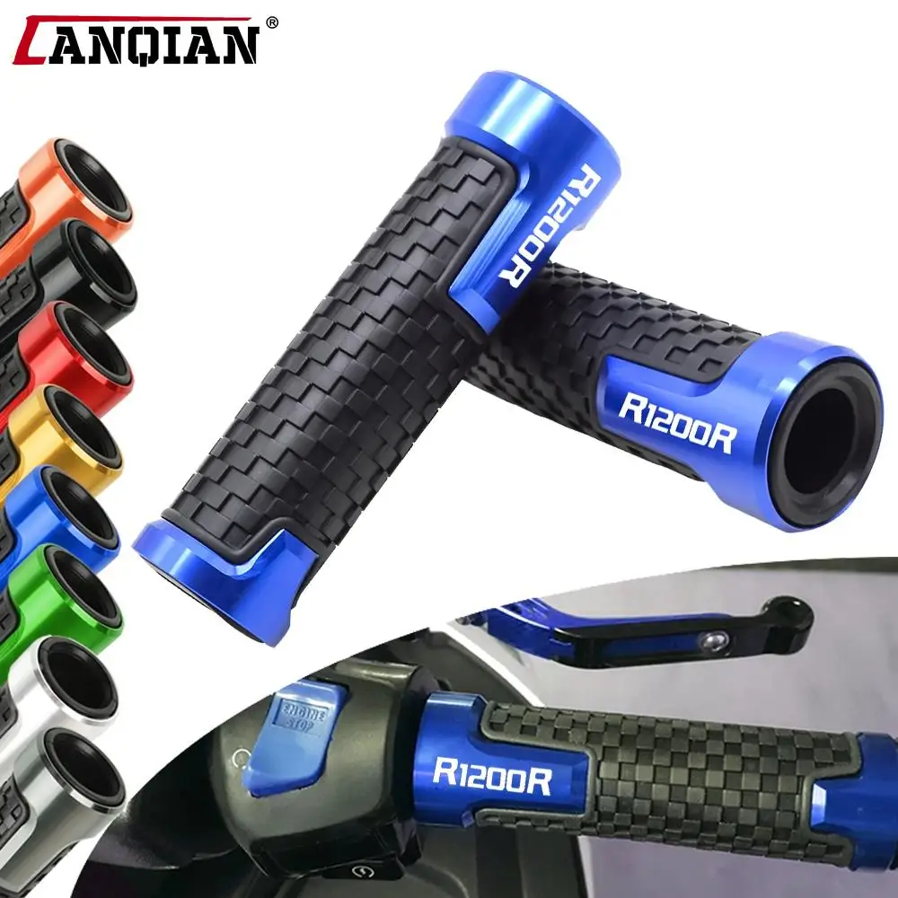 

7/8" 22mm Motorcycle Accessories CNC Aluminum Rubber Handlebar Grips Hand Bar Grip For BMW R1200R R1200 R 1200 R 2006-2018 2017