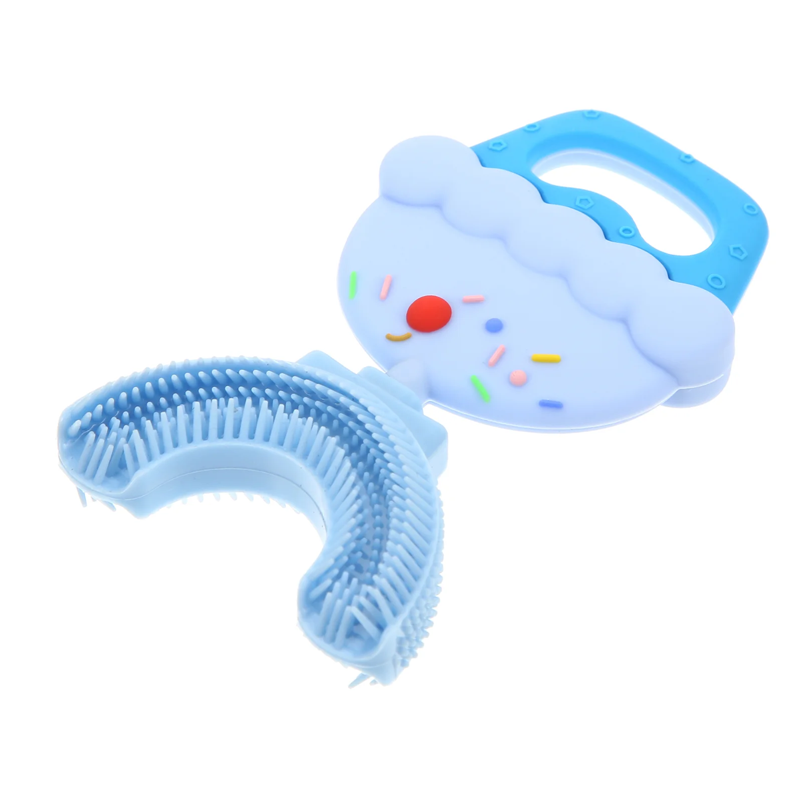 

Manual Silicone Toothbrush Kids Mouth Toothbrush Household U-shaped Toothbrush