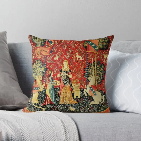 

The Lady And The Unicorn A Mon Seul Des Printing Throw Pillow Cover Throw Comfort Case Waist Hotel Fashion Pillows not include