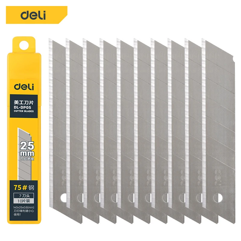 Deli 25mm Knife Blade for Utility Knife Replacement Blade Ho