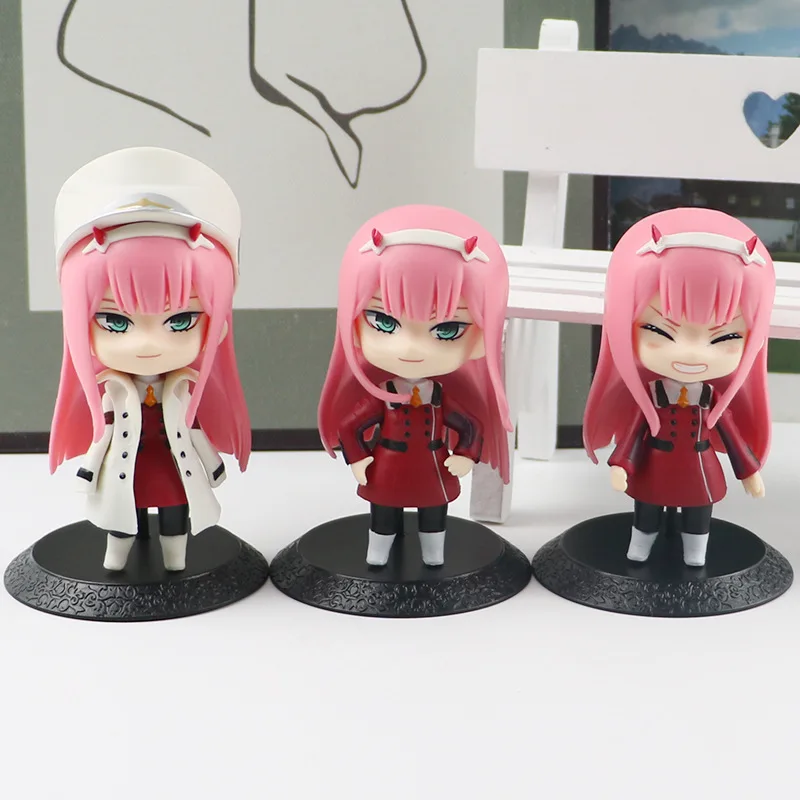

3Pcs/Set 10CM Kawaii DARLING In The FRANXX ZERO TWO 02 Action Figure Model Toy Anime Cute Darling Figurines Doll Gift for Childr