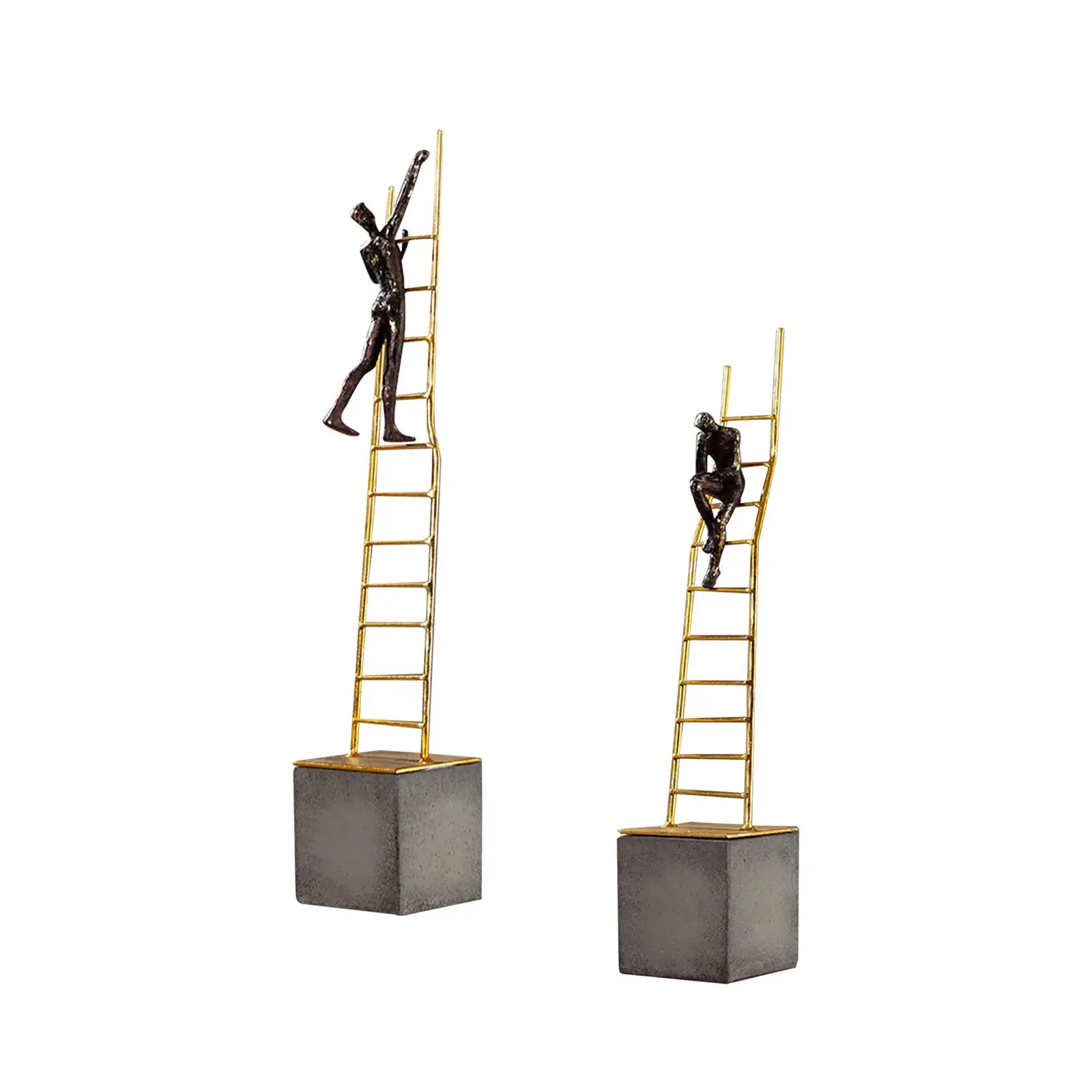 

Abstract art sculpture, craft decoration, thinking statue, stairs, modern