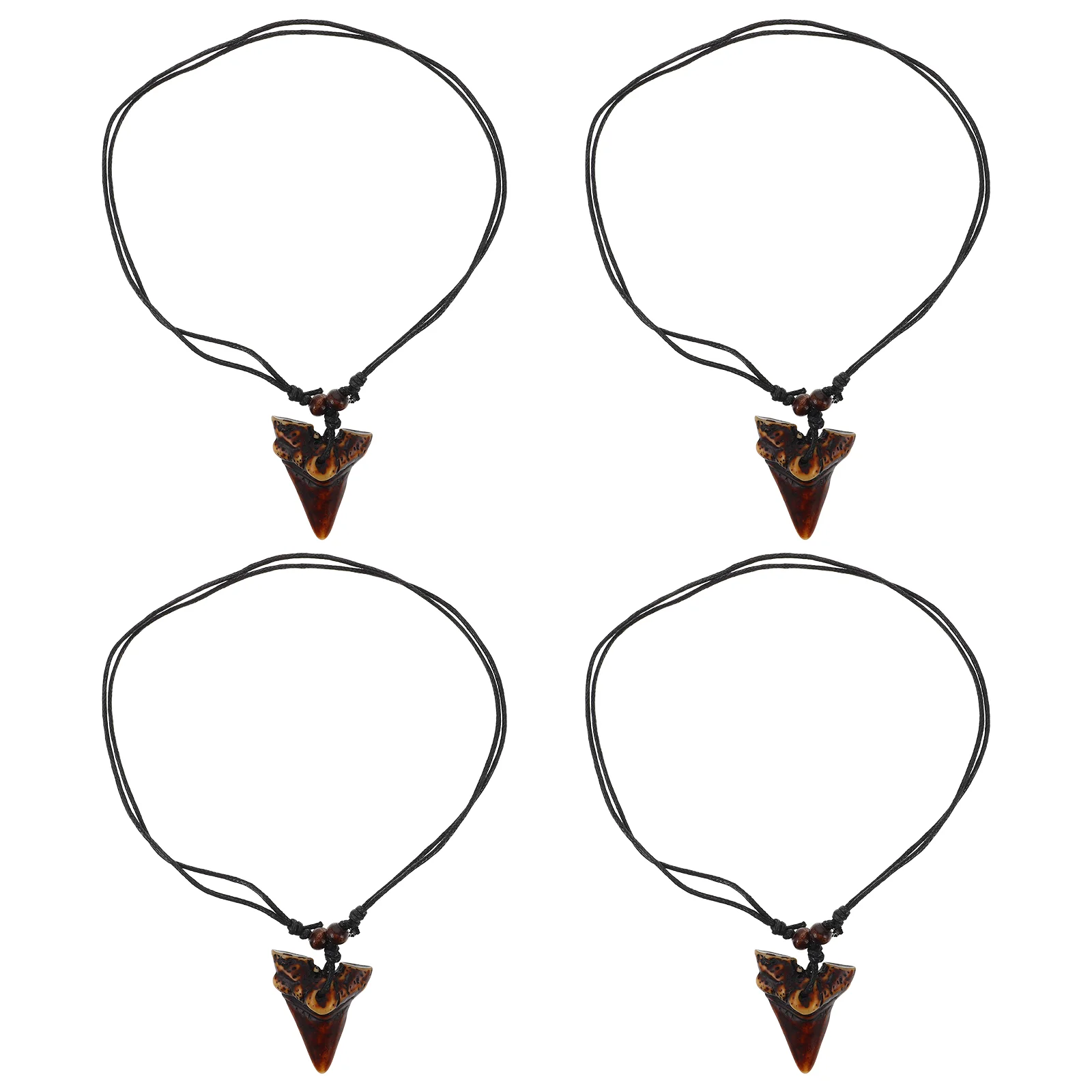 Ожерелье акулий зуб Пляжное ожерелье для серфинга мальчиков деревянная подвеска