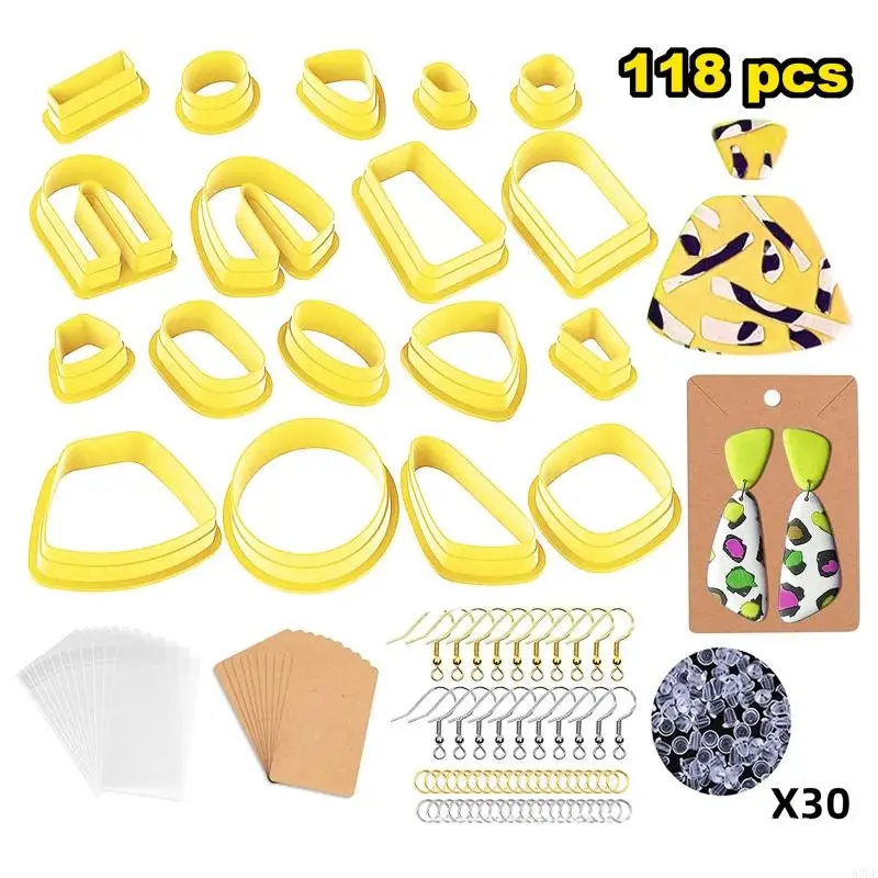 Фото R7UF 118pcs Пластиковые глиняные резаки с серьги №2