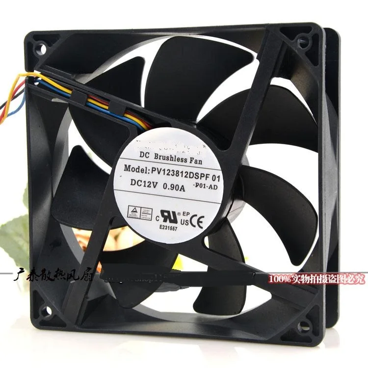 

New original PV123812DSPF 01 12CM 12V 0.90A 12038 4-wire PMW speed control fan