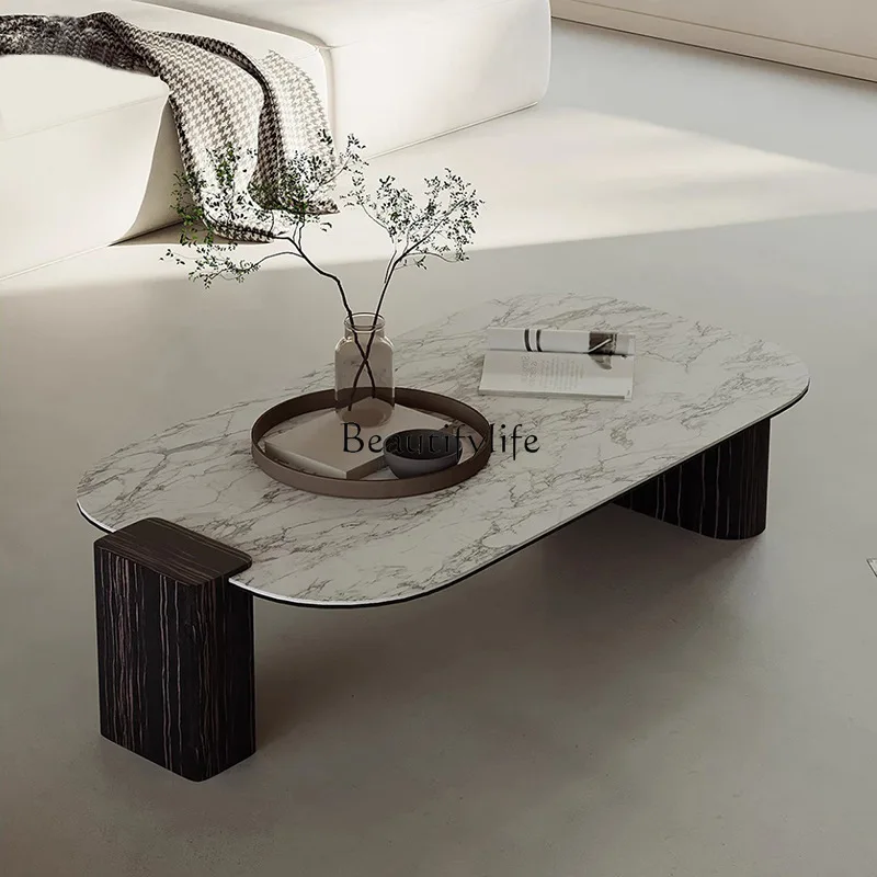 Итальянский минималистичный прямоугольный журнальный столик для гостиной