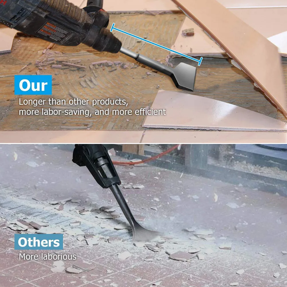 

Area Removal Tile Chisel Flat Hammer Tool Angle 15 ° Cemented Carbide Length 180mm Universal