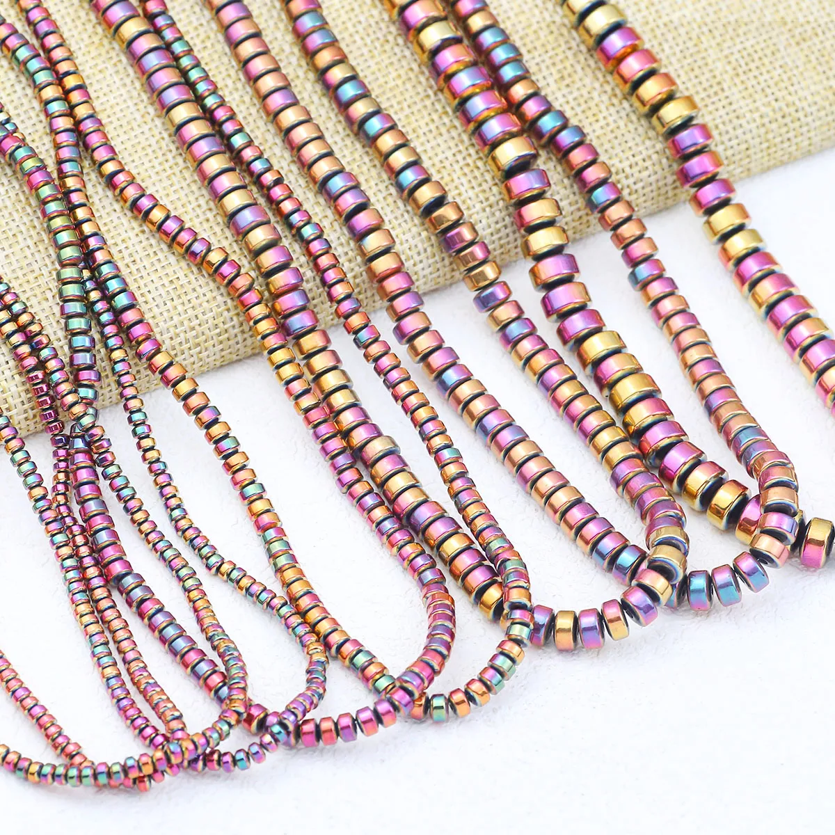 3/4/6/8 мм розово-красные колеса в форме гематита из натурального камня плоские