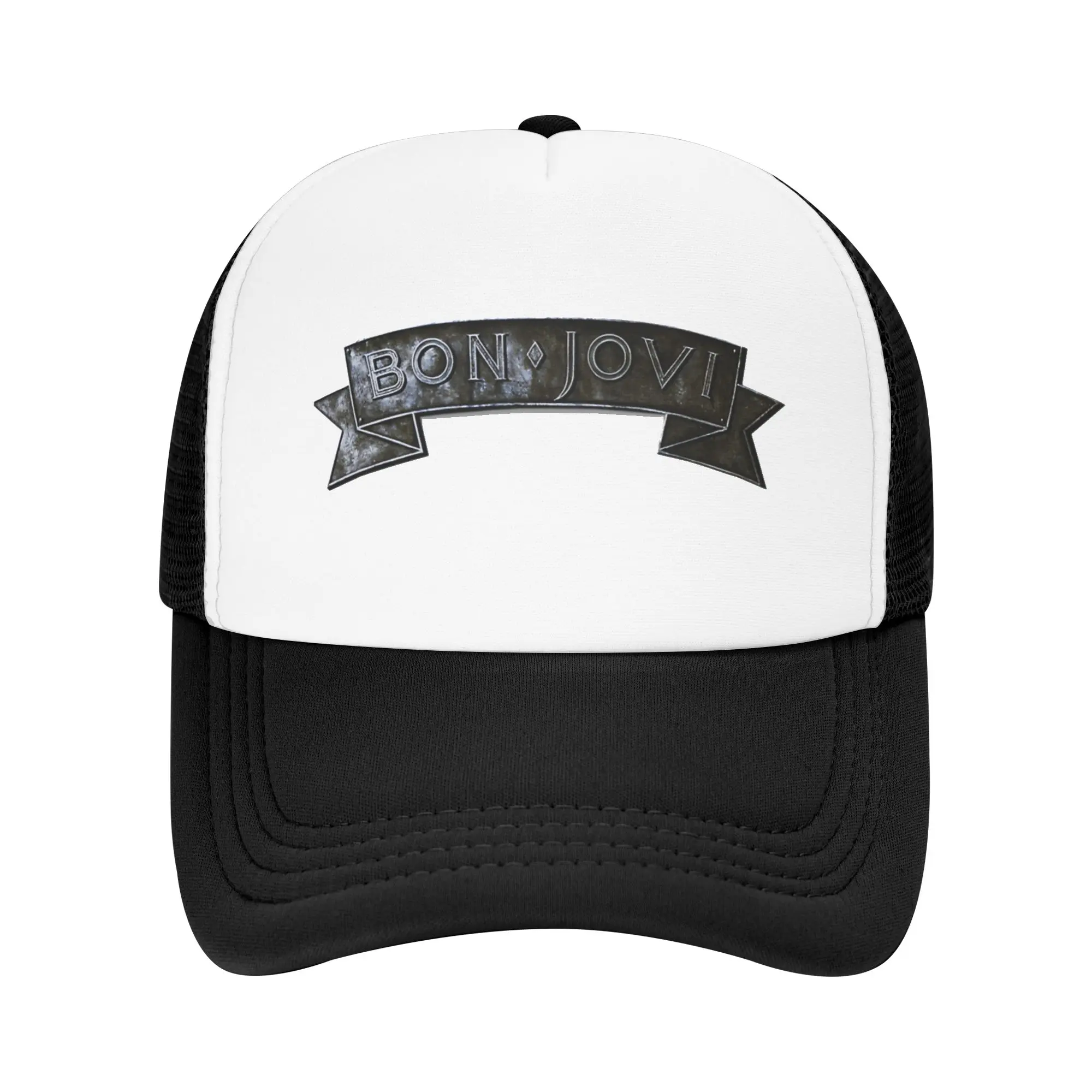 Фото Модная бейсболка Bon Jovi Rustic Resonance Mesh, винтажная черная кепка с эффектом потертости №1