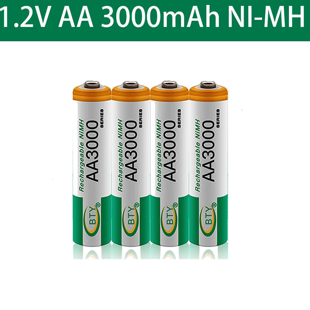 AA 3000 1 2 V качественная аккумуляторная батарея 3000mAh Ni-MH перезаряжаемая 2A
