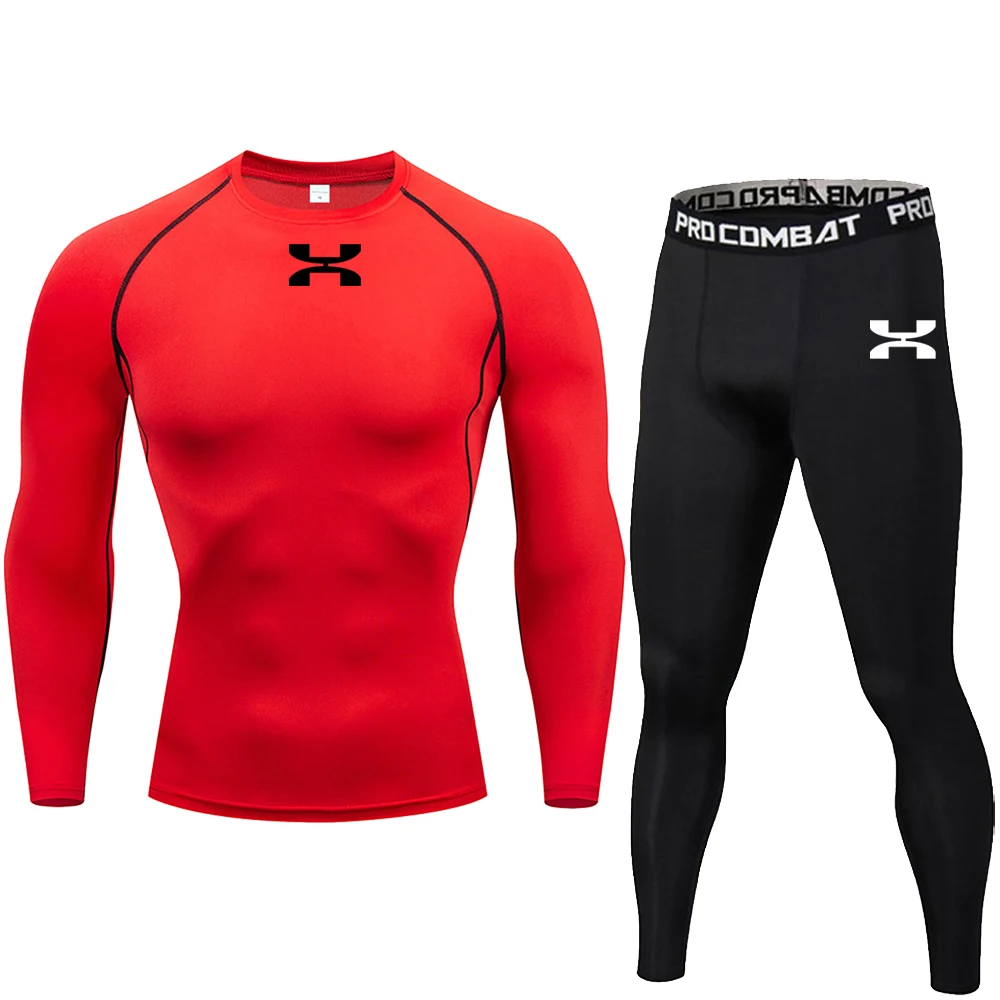 2 шт. мужская компрессионная спортивная одежда комплект для тренажерного зала