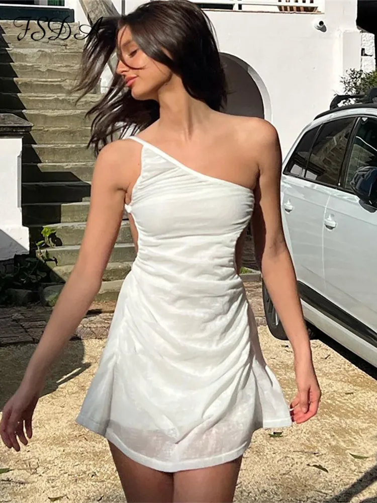 FSDA Hollow Out Mini Beach Dress 