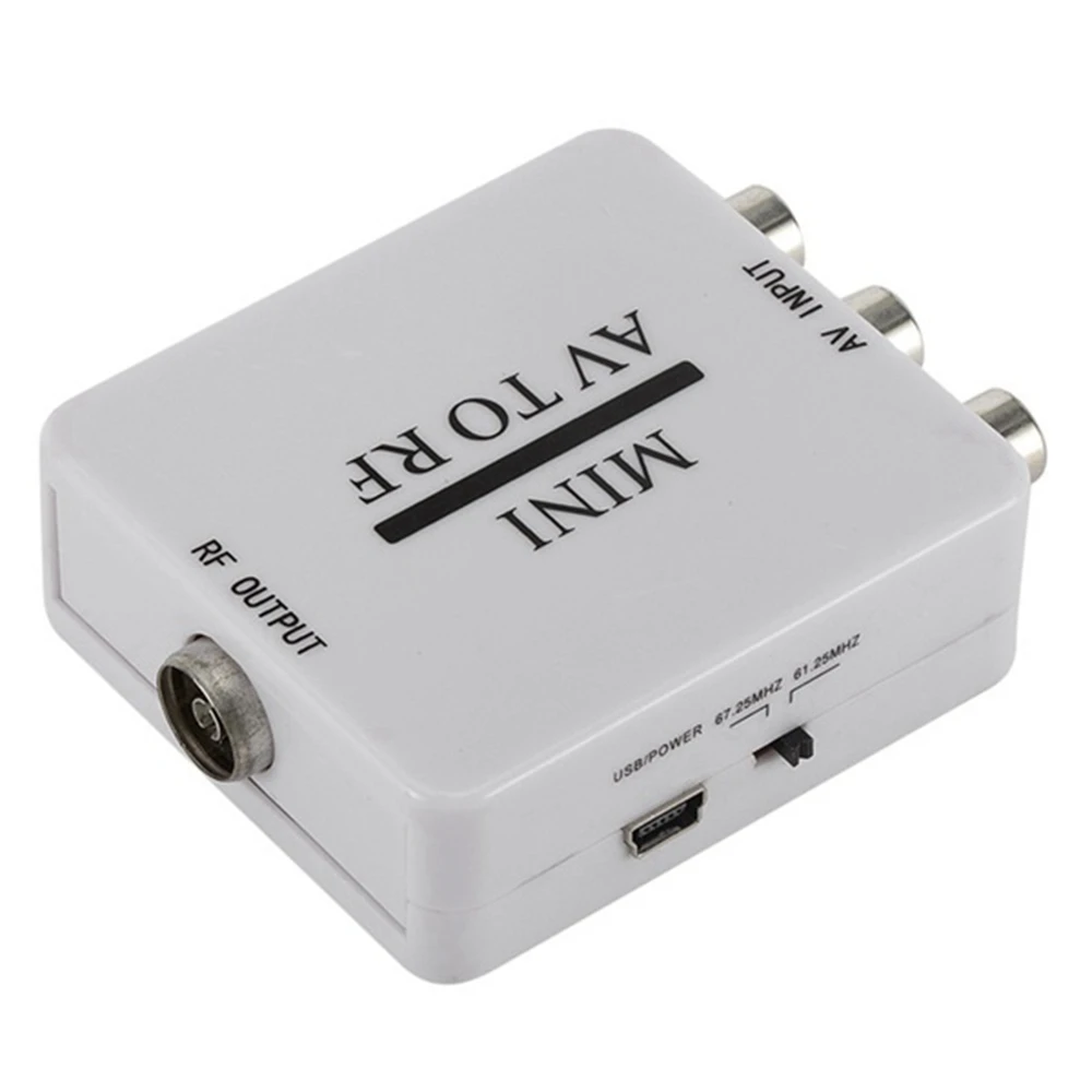 Композитный видеокабель RCA / A V к RF/коаксиальному преобразователю совместимый с