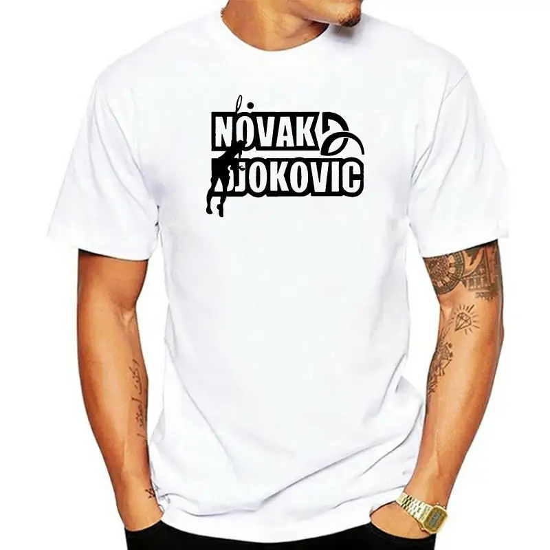 

Мужские футболки, модная футболка Novak Djokovic, серый цвет, модная крутая футболка