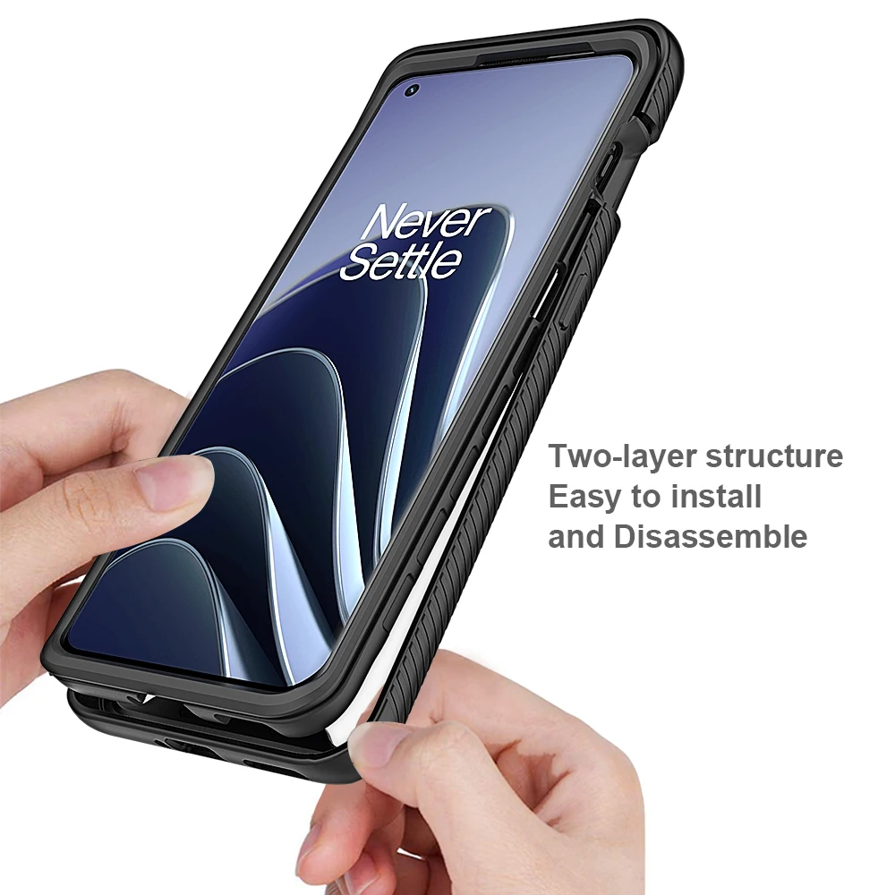 Гибридный полноразмерный армированный чехол для OnePlus 10 Pro N20 5G противоударный