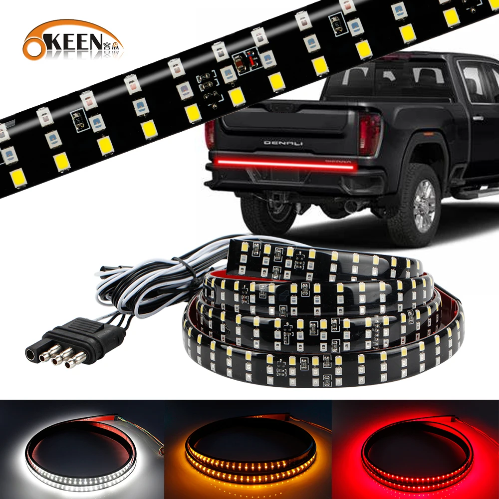 

OKEEN 5-Function 60" Truck Car Tailgate LED Light Strip Bar Rear Reverse Brake Turn Signal Tail Lamp For Pickup Jeep SUV 12V