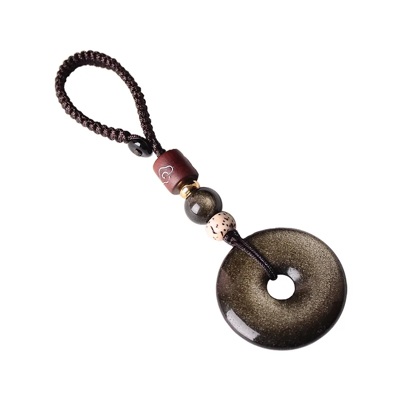 Брелок-подвеска золотой обсидиан для мужчин и женщин пара дизайн салона