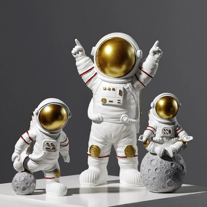 

Nordic Resin Astronaut Statue Kid Room Decor Creative Sculpture Cosmonaut Figurines Home Decoration Accessories