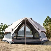 육각형 버섯 야외 텐트, 퀵 오픈, 3 4 5 6 인용, 가족 UV 캠핑 등산 자동차, 자가 운전 차양, 해변 퍼걸러
