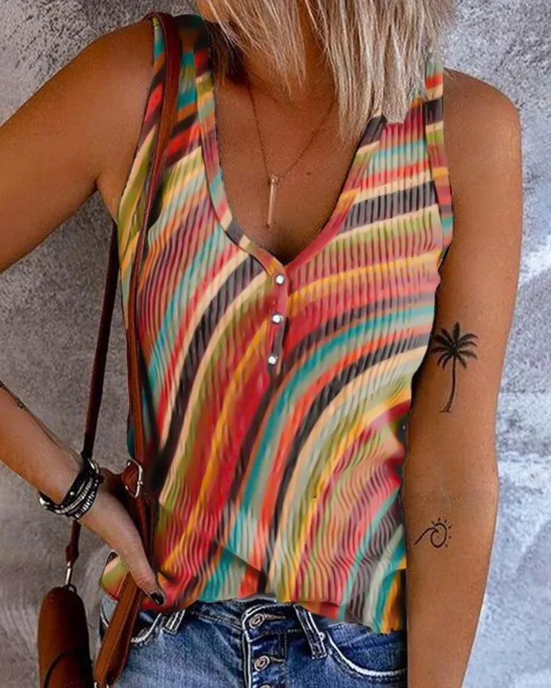 

Women Chic Sexy Tank Colorful V Neck Sleeveless Summer Casual Camis Crop Tops