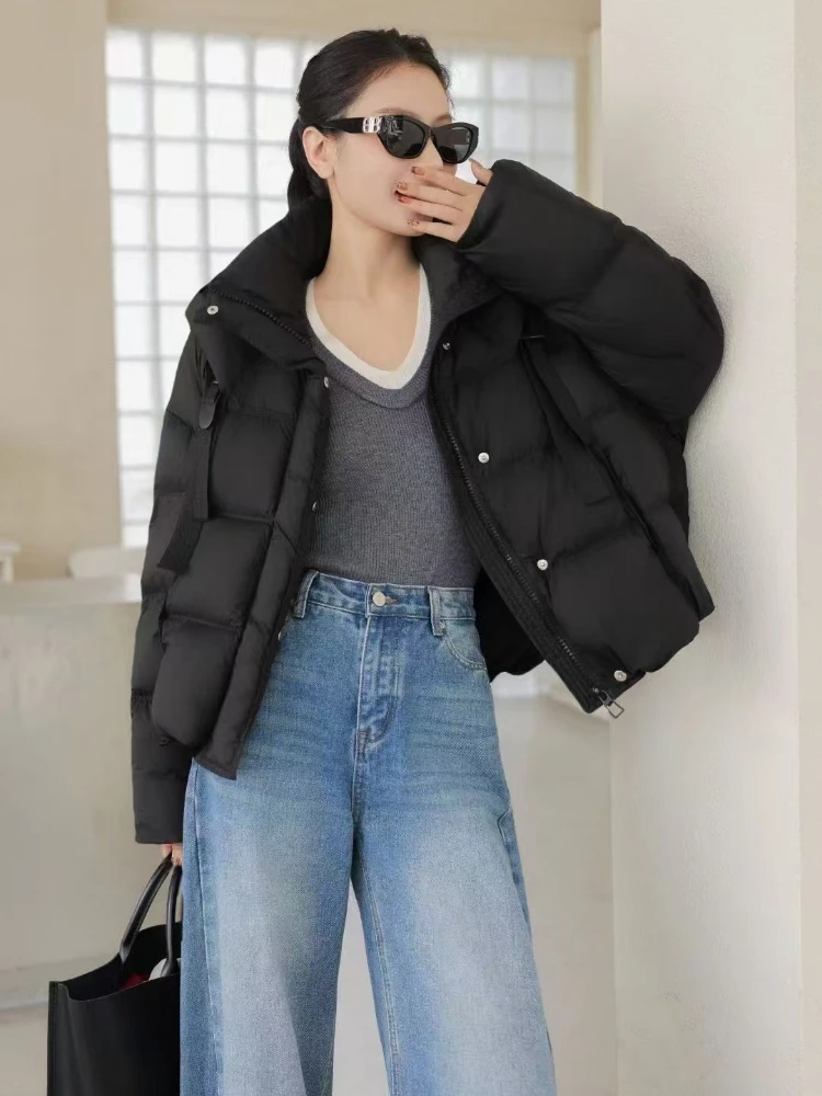 2024 новый зимний пуховик женский утолщенный белый утиный пух куртка-пуховик с