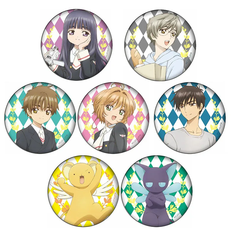 

Cardcaptor Sakura Peripheral Badge Sheet Chest Circular Brooch Cute Magic Girl Clothing Backpack Decoration Cartoon Anime Gift