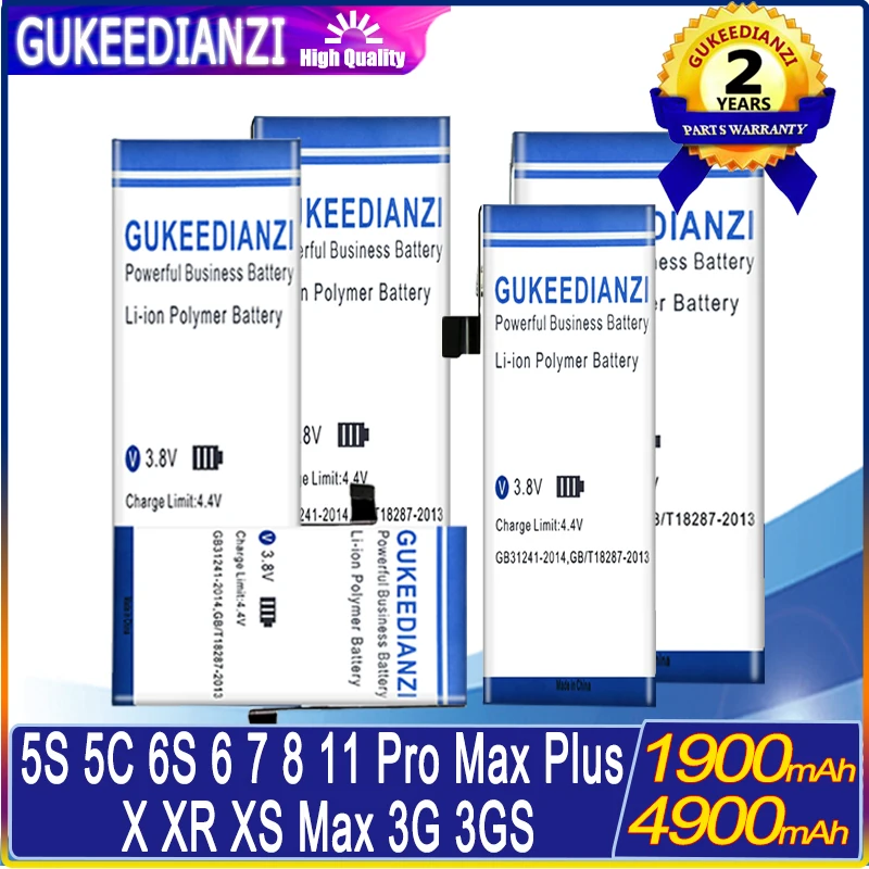 Аккумулятор для iPhone 5s 5c 6s 6 7 8 Plus X XR XS Max 11 Pro max 3G 3GS сменная батарея большой емкости с