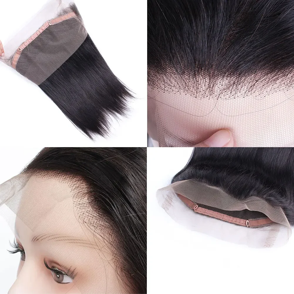 Прямые пучки человеческих волос с застежкой Бразильские человеческие волосы 3