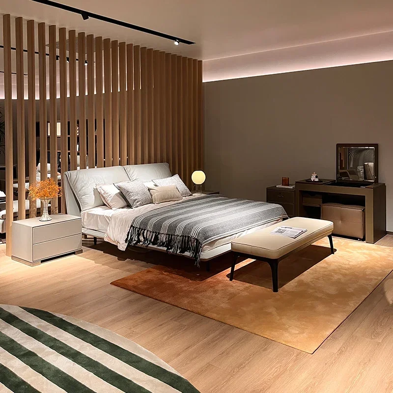 Индивидуальный итальянский минималистичный туалетный столик роскошное кожаное