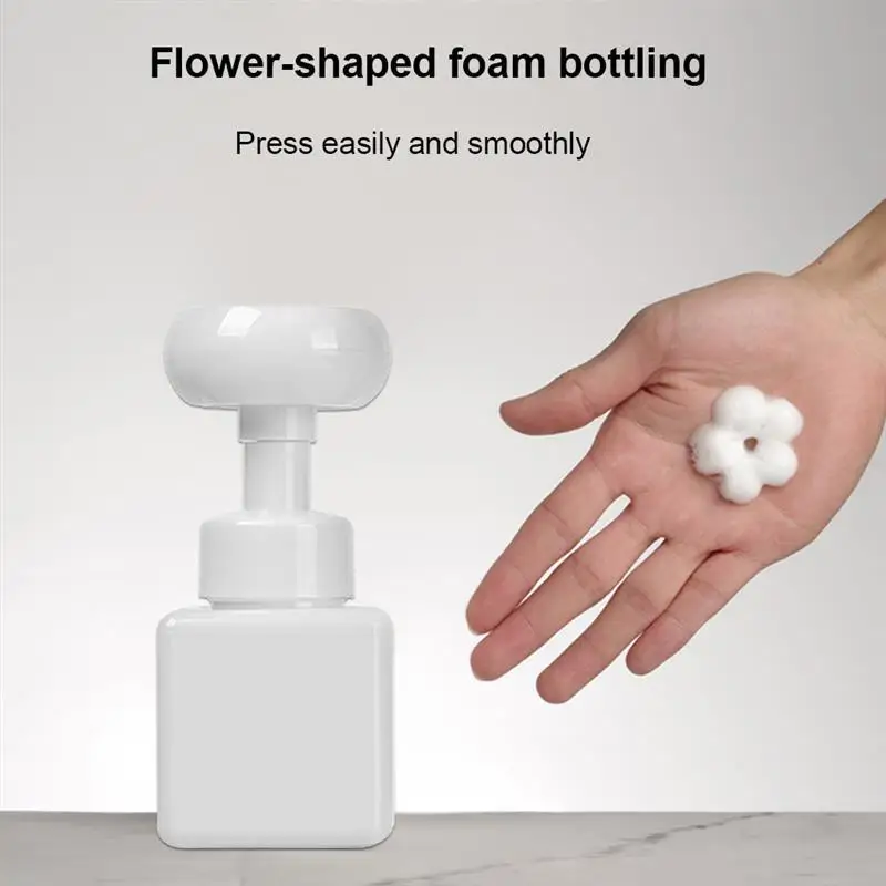 

250ml Soap Bottle Foaming Lotions Refillable Bottle Shampoo Cosmetic Empty Flower Pump Head Soap Empty Bottle