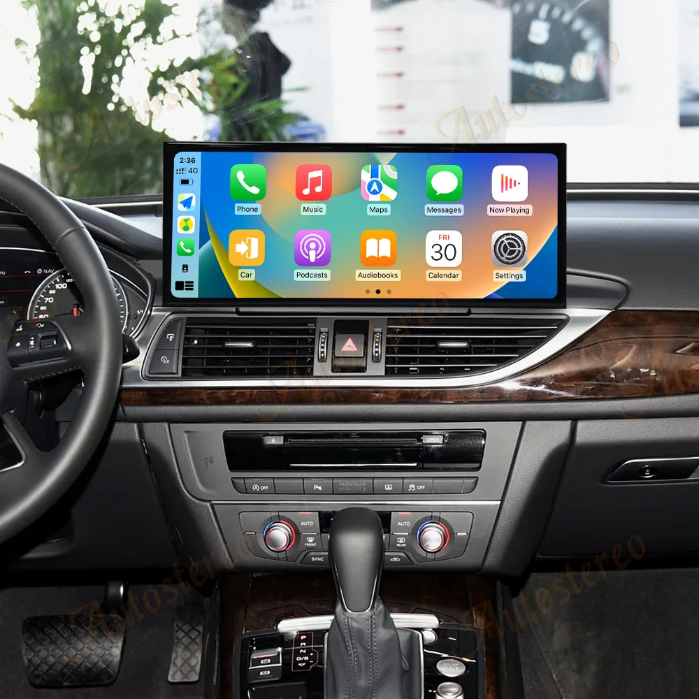 Фото 15,8-дюймовый Android 14 Qualcomm Carplay для Audi A6 A7 2016-2018: автомобильная GPS-навигация, мультимедийный проигрыватель, автомагнитола №1