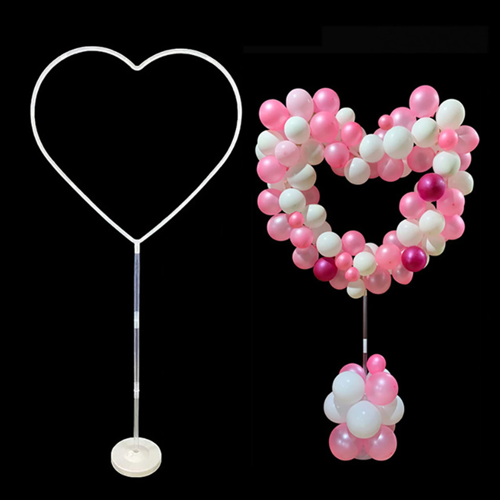 

Heart Shape Balloon Stand Holder Stick Love Balloon Column Stand Wedding Birthday Party Backdrop Decoration Baby Shower Supplies