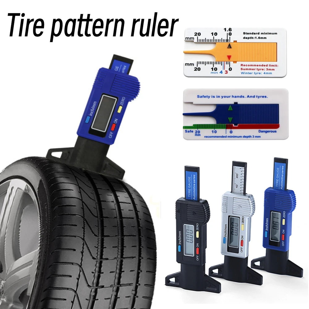 

Digital Tread Depth Gauge For Car Tyre Tire Meter Thickness Gauges Automobile Tire Wear Detection Measuring Tools Depth Caliper