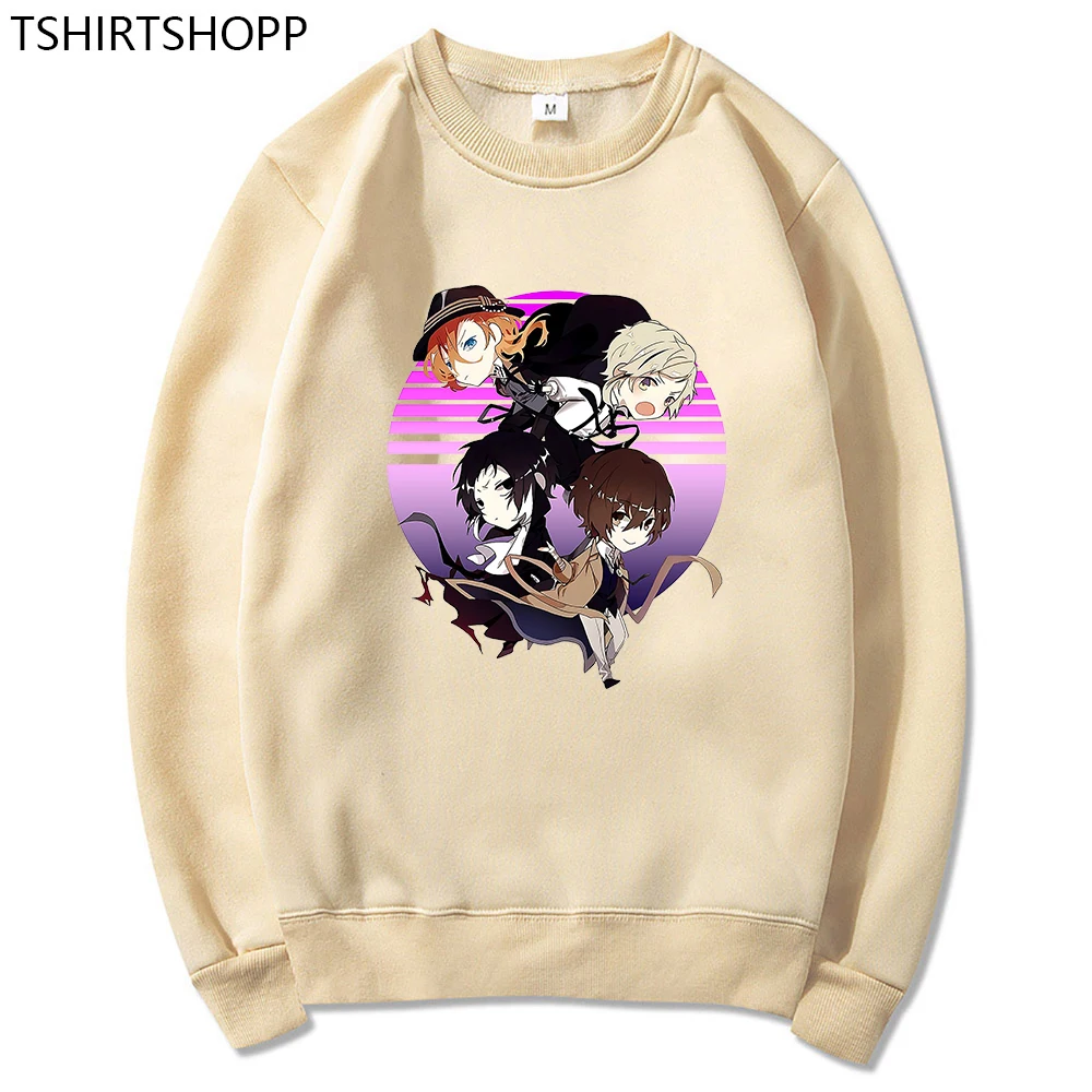 

Bungo Stray Dogs Hoodie Osamu Dazai Hoodies Anime Sweatshirt Spring/Autumn Women/men Crew Neck Pullover Tops Harajuku Sudaderas