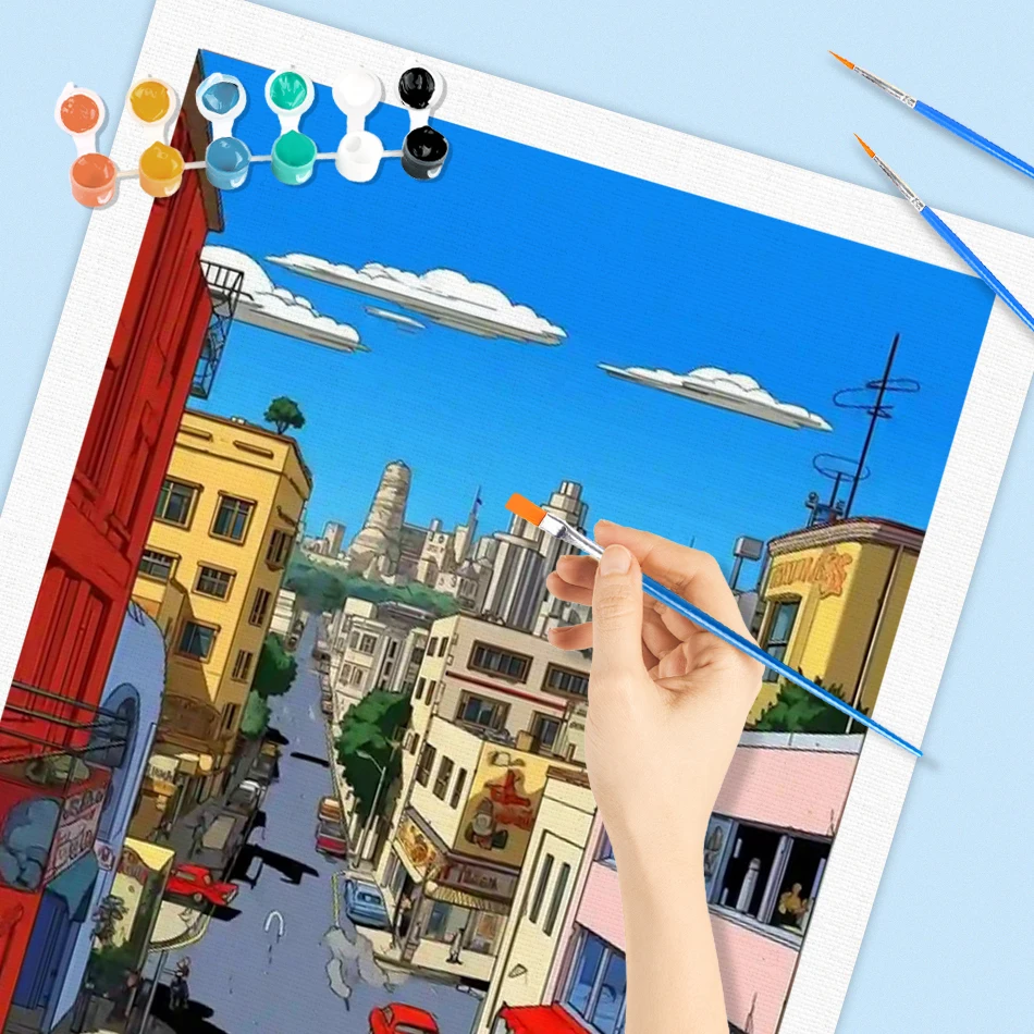 RUOPOT пейзаж краска по номерам наборы для взрослых DIY акриловая ремесла дома