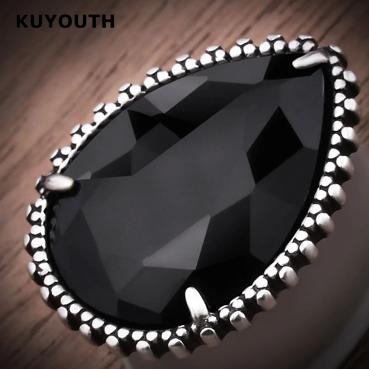 Фото KUYOUTH модные медные расширители в форме капли с цирконом, ушные туннельные заглушечки, мерные штампы, серьги для пирсинга, ювелирные изделия, 2 шт. №5