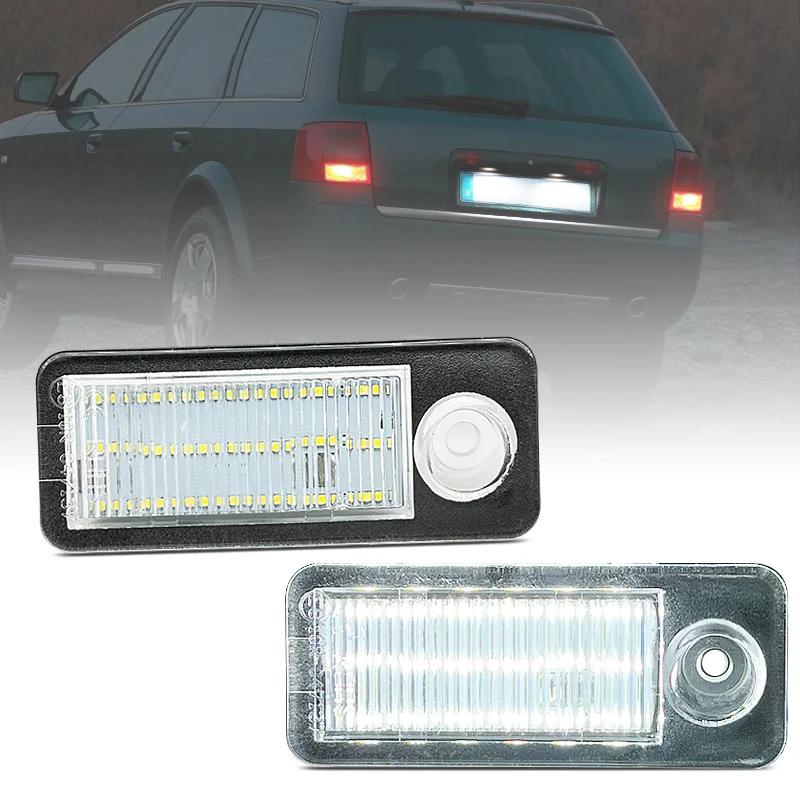 2 шт. для Audi A6 C5 4B Avant Wagon 1998-2005 RS6 2003-2005 белый светодиодный светильник номерного