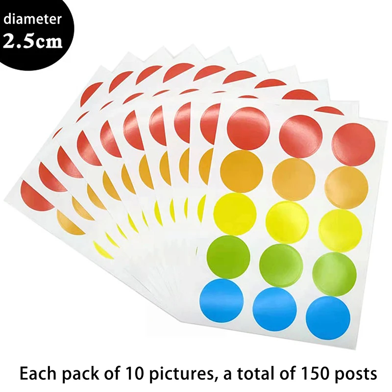 

Декоративные наклейки горошек, бумага, 10 листов