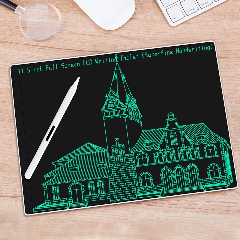 Доска для рисования с ЖК-дисплеем 11,5/10,5 дюйма, Сверхтонкая, двусторонняя/односторонняя, со стразами Доска для рисования с ЖК-дисплеем 11,5/10,5 дюйма, Сверхтонкая, двусторонняя/односторонняя, со стразами