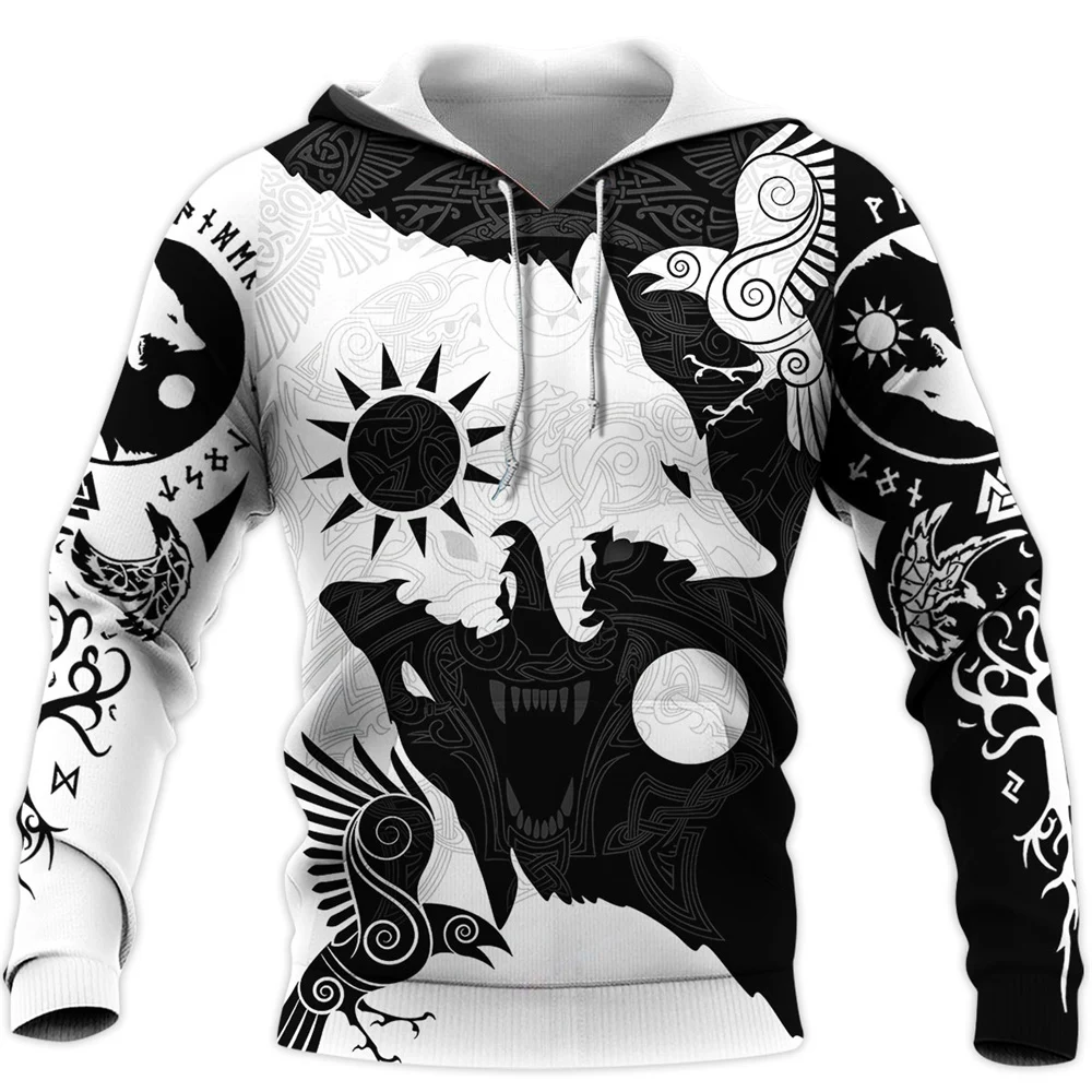 

CLOOCL Men Hoodie 3D Graphics Viking Warrior Printed Unisex Pullover Hooded Sweatshirt Zipper Fashion Jacket Sudadera Hombre